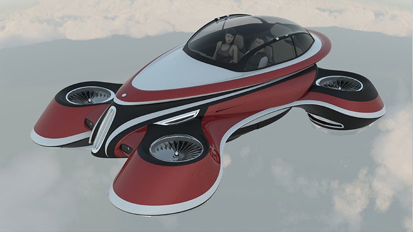 Mezclando el pasado con el futuro: Presentan un nuevo concepto de auto volador (FOTOS)