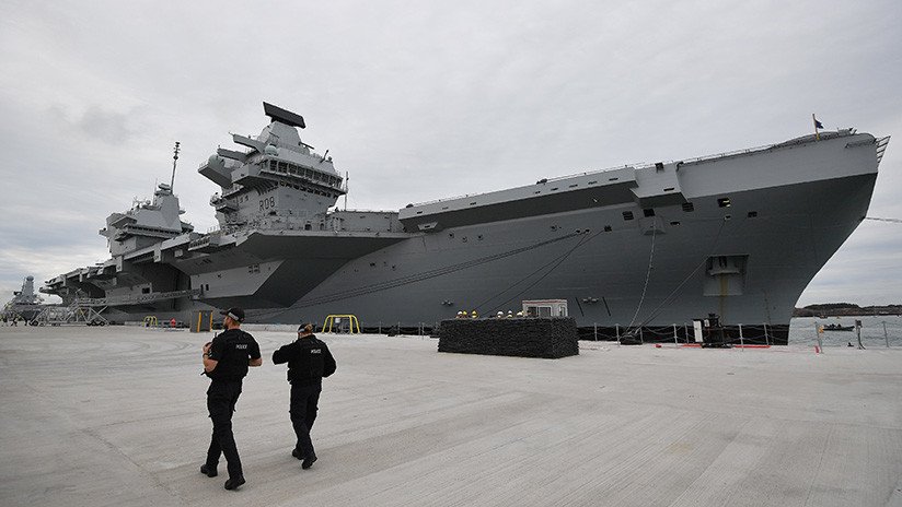 Encuentran una fuga en el nuevo portaviones británico de 4.000 millones de dólares