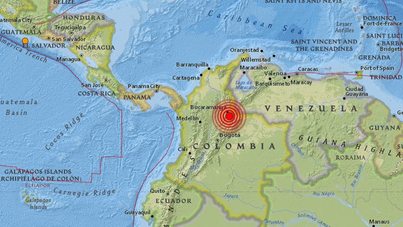 Se registra en Colombia un sismo de magnitud 5,4 