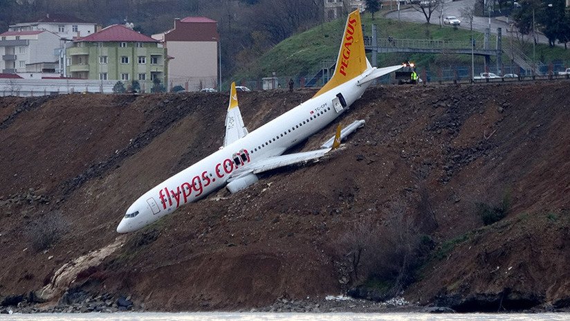VIDEO: Así fue la evacuación del avión con 168 personas que estuvo a punto de caer al mar