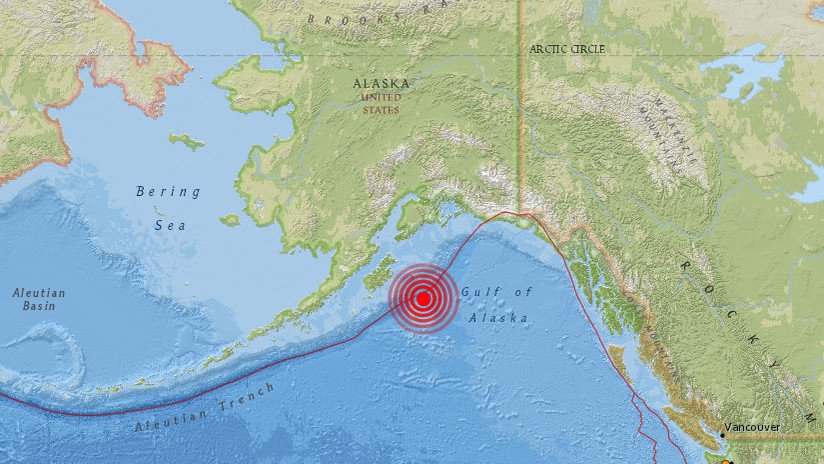 Un terremoto de magnitud 4,1 sacude el golfo de Alaska