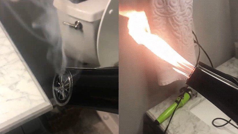 VIDEO: Una estadounidense filma su secador de pelo "profesional" lanzando llamas