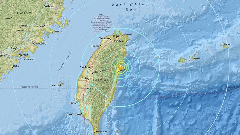 Un sismo de 6,1 se produce en Taiwán