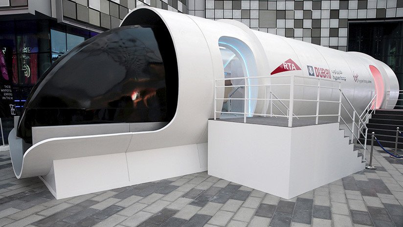 Transporte futurista: Presentan en EAU un prototipo del tren Hyperloop de Elon Musk
