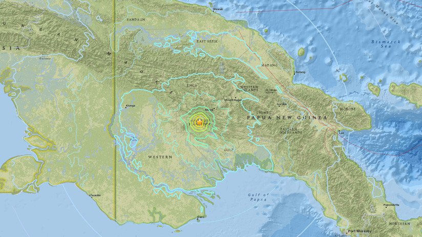 Otro gran terremoto se registra en Papúa Nueva Guinea