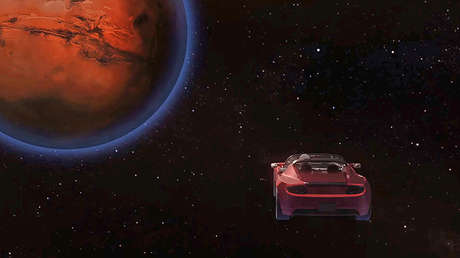 Elon Musk muestra el Tesla Roadster volando a más de 400 millones de kilómetros de la Tierra