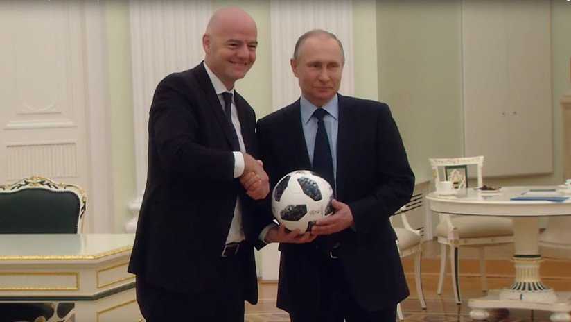 Putin se anima con el balón a falta de 100 días para que arranque el Mundial de Rusia 2018 (VIDEO)