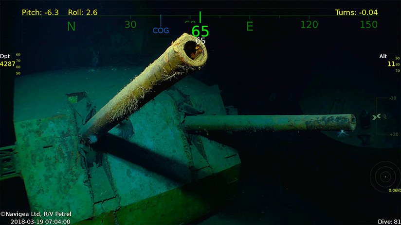 VIDEO: Hallan los restos de un crucero de EE.UU. hundido en la Segunda Guerra Mundial