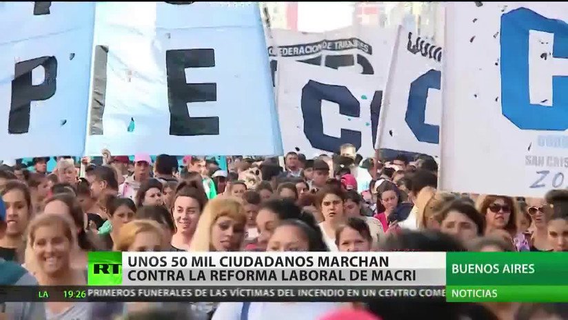 Argentina: Miles de personas protestan contra la reforma laboral