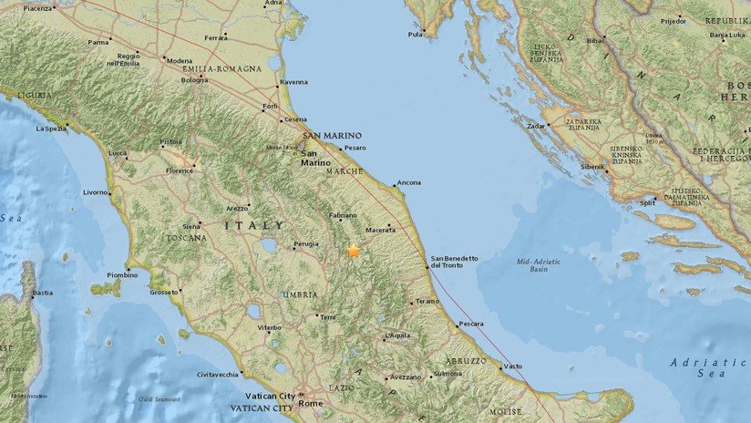Un temblor de magnitud 4,7 sacude el centro de Italia