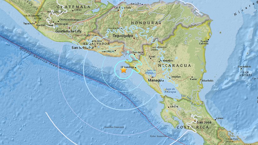 Un sismo de magnitud 5,6 sacude la costa oeste de Nicaragua