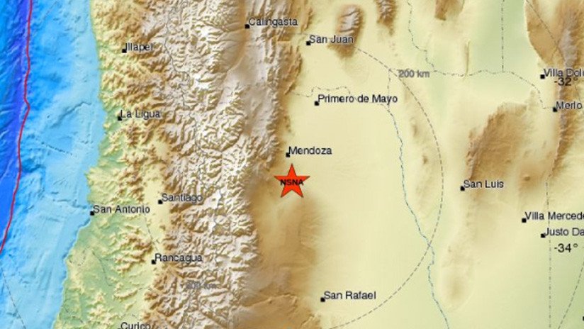 Un sismo de magnitud 4,6 se registra en Argentina