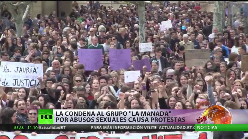 La pena aplicada a 'La Manada' por abusos sexuales causa protestas en España