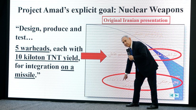 Irán responde a la acusación de Israel: Netanyahu es "famoso por sus espectáculos ridículos"