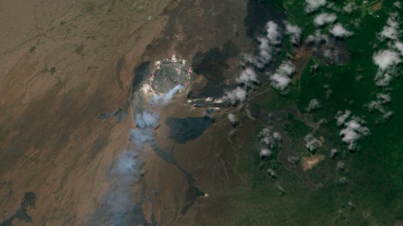 FOTO: Un astronauta capta desde el espacio la erupción del Kilauea