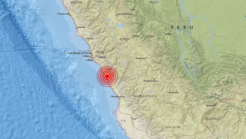 Perú: Se registra un sismo de magnitud de 5,2 al sur de Lima