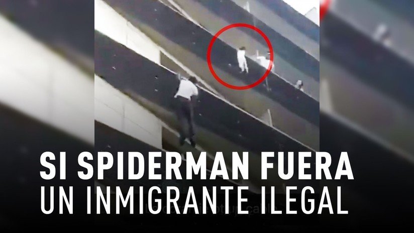 Un inmigrante ilegal trepa 5 pisos para salvar a un niño a punto de caer al vacío