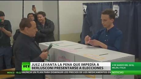 Italia: Un juez levanta la pena que impedía a Berlusconi presentarse a elecciones