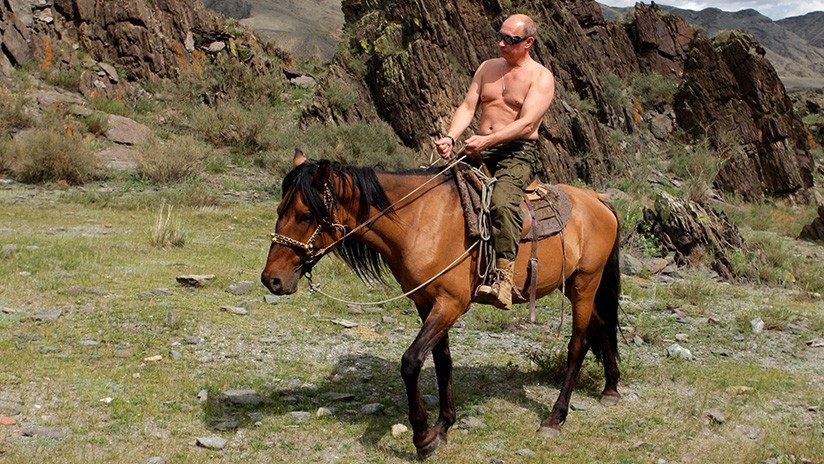 Putin explica el motivo de sus fotos "medio desnudo"