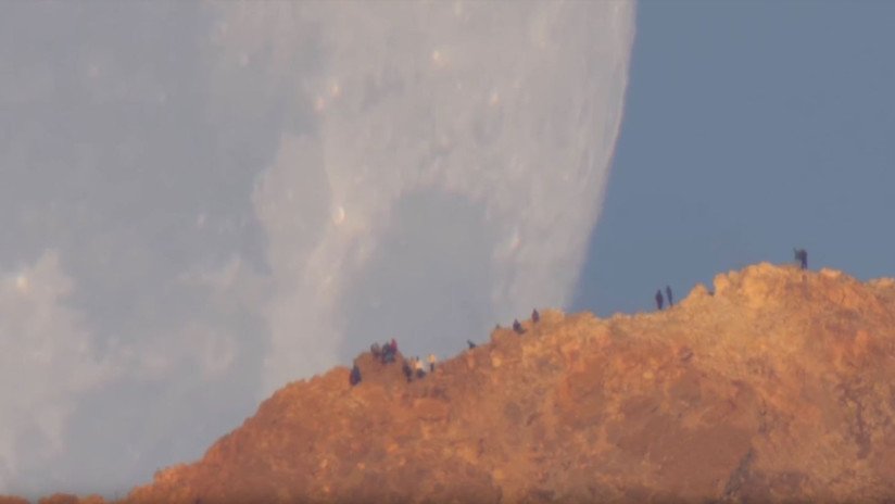 Video de la NASA: Una Luna gigantesca cae sobre la isla de Tenerife