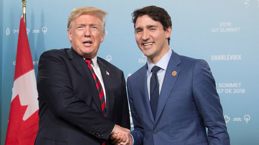 VIDEO: Tras día de críticas y amenazas a Canadá, Trump lanza esta broma al primer ministro Trudeau