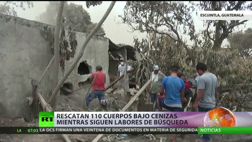 Guatemala: Aumentan a 110 las víctimas mortales del Volcán de Fuego