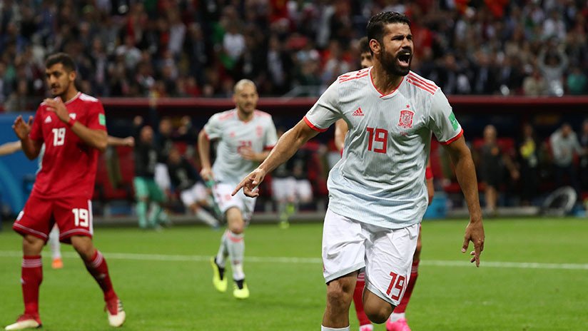 España anota el primer gol del encuentro contra Irán