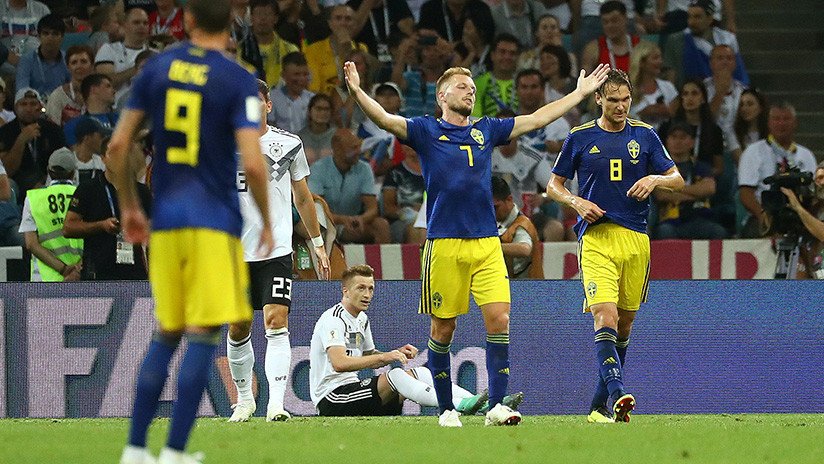 Suecia marca el primer gol a Alemania en el Mundial de Rusia 2018 
