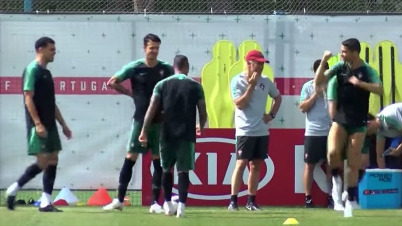 VIDEO: Ronaldo baila durante un entrenamiento de la selección portuguesa 
