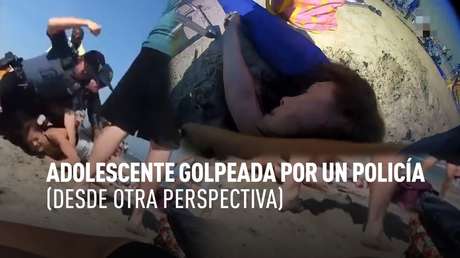 El incidente de la joven que fue golpeada por un policía en la playa, desde la cámara del policía