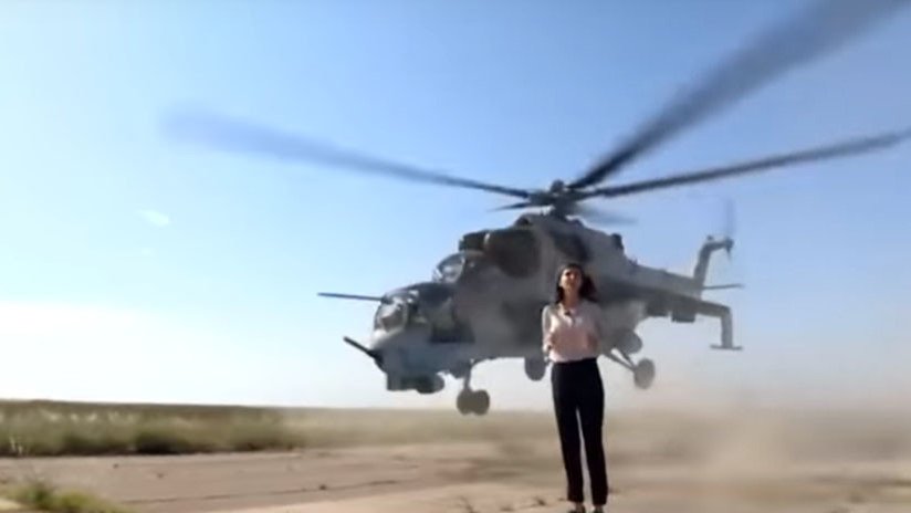 VIDEO: Una periodista, a punto de ser decapitada en directo por un helicóptero militar