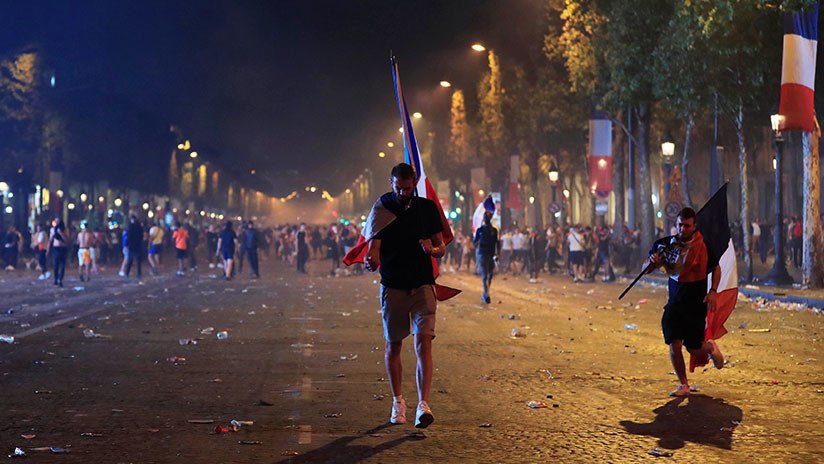 VIDEOS: Disturbios en Francia durante la celebración del Mundial