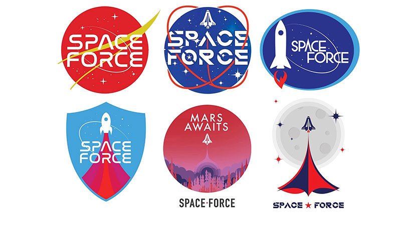 Los partidarios de Trump votarán para elegir el logo de la nueva Fuerza Espacial 