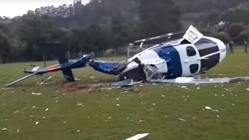 VIDEO: Se estrella un helicóptero que trasladaba a un gobernador de Brasil