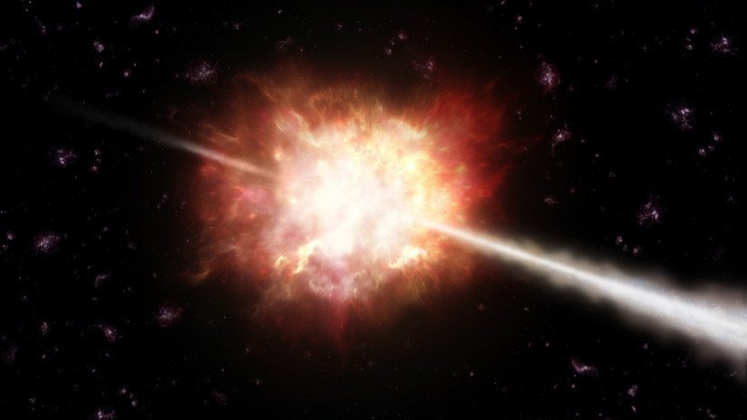 Entender la muerte estelar: Hallan inversión temporal en brotes de rayos gamma 