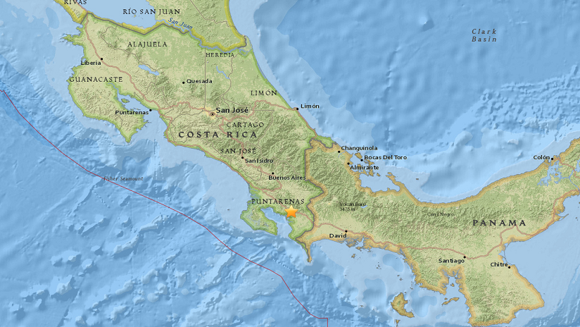 Un terremoto de magnitud 5,4 se registra en Costa Rica