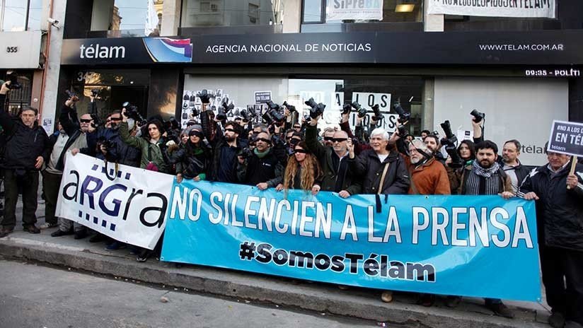 Movilización en Argentina a más de 70 días de conflicto en la Agencia Télam