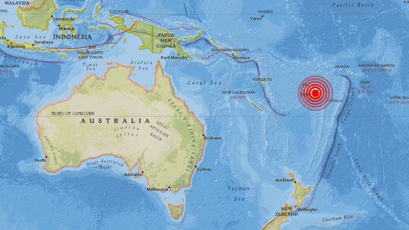 Se registra un terremoto de magnitud 7,8 cerca de Fiyi