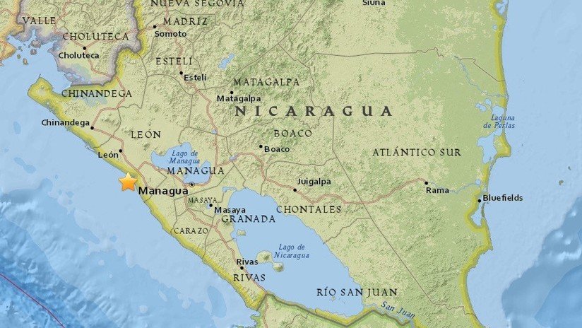 Un sismo de magnitud 5,3 sacude Nicaragua