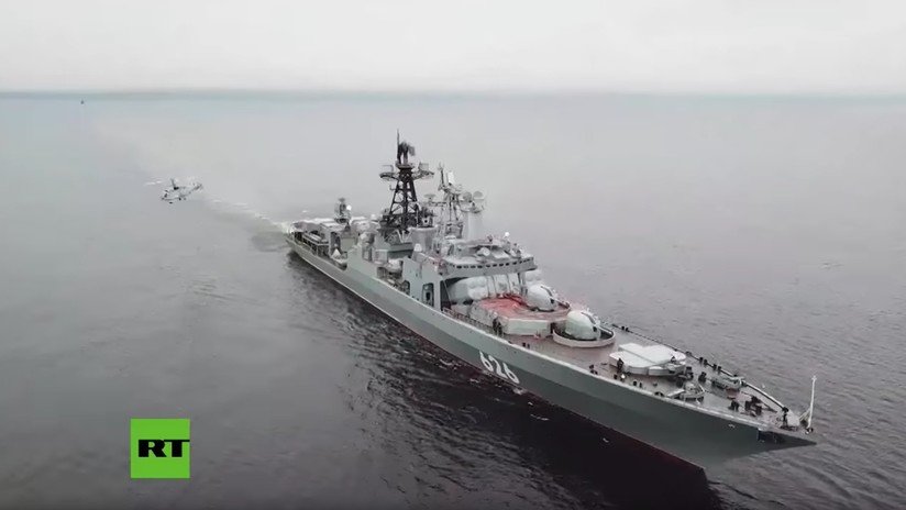 VIDEO: Barcos de la Flota del Norte rusa practican la búsqueda de submarinos en el mar de Ojotsk