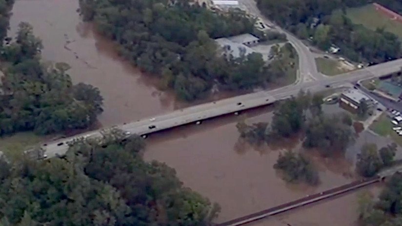 VIDEO: Vista aérea de los daños que dejó el huracán Florence en Carolina del Norte