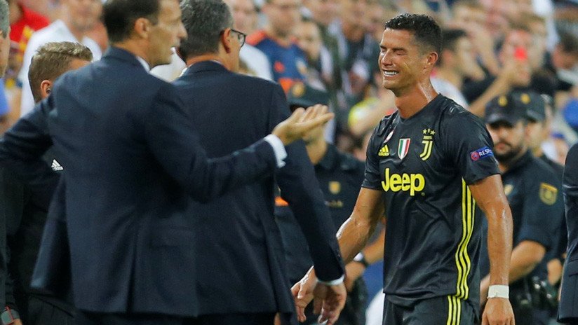 Expulsión de Cristiano Ronaldo en su primer partido en la Champions League con la Juventus
