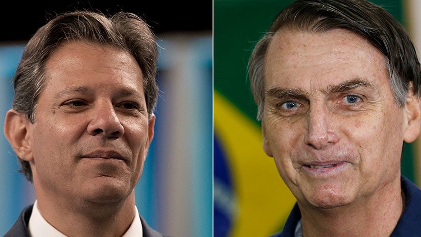 Bolsonaro y Haddad valoran los resultados de las elecciones presidenciales en Brasil