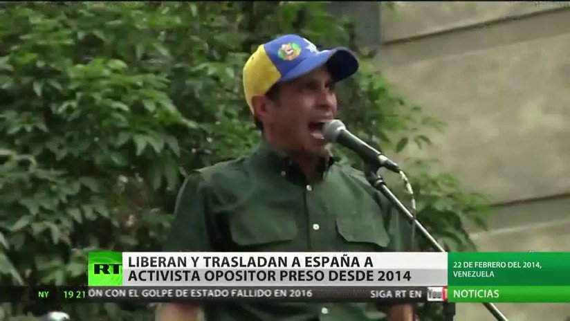 Venezuela: Un activista opositor preso desde 2014 es liberado y trasladado a España