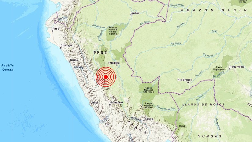Un sismo de magnitud 5,5 sacude la zona central de Perú