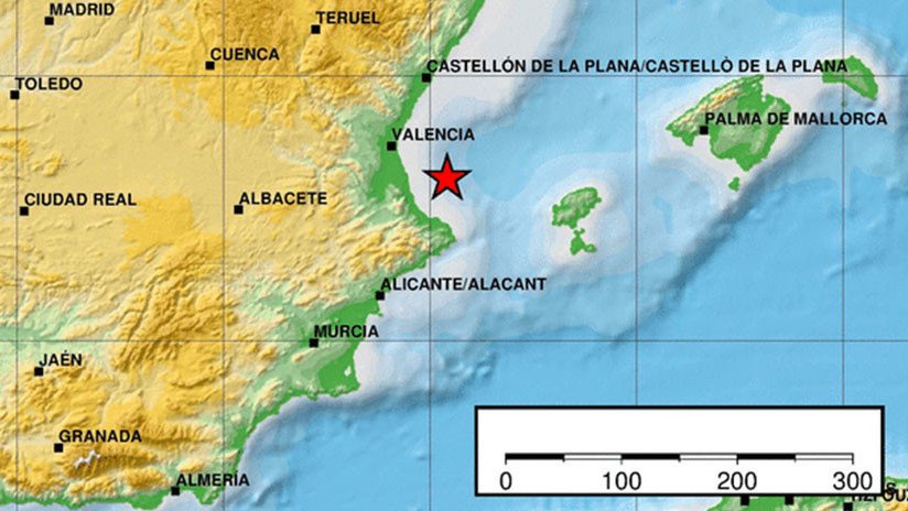 España: registran un terremoto de magnitud 4 en el Golfo de Valencia
