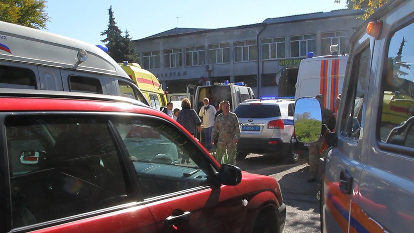 Ataque contra una escuela técnica en Crimea, en imágenes