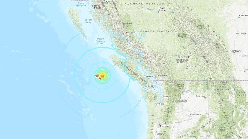Tres nuevos fuertes sismos sacuden la costa oeste de Canadá, el más potente de magnitud 6,8