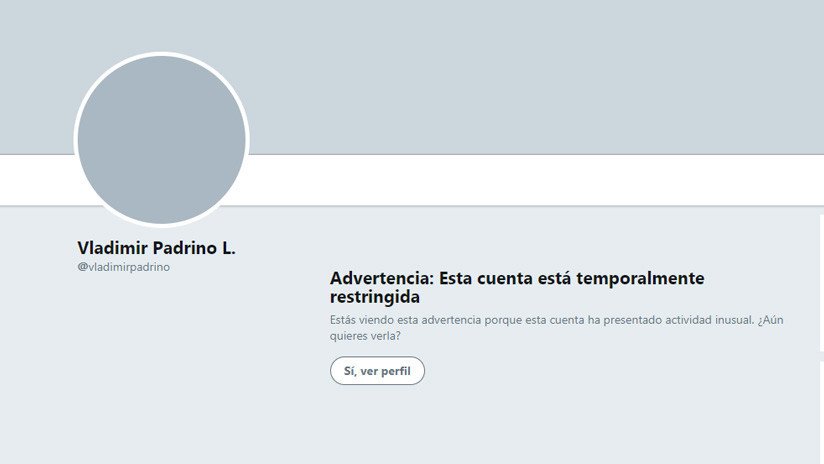 Twitter suspende temporalmente la cuenta del ministro de Defensa de Venezuela