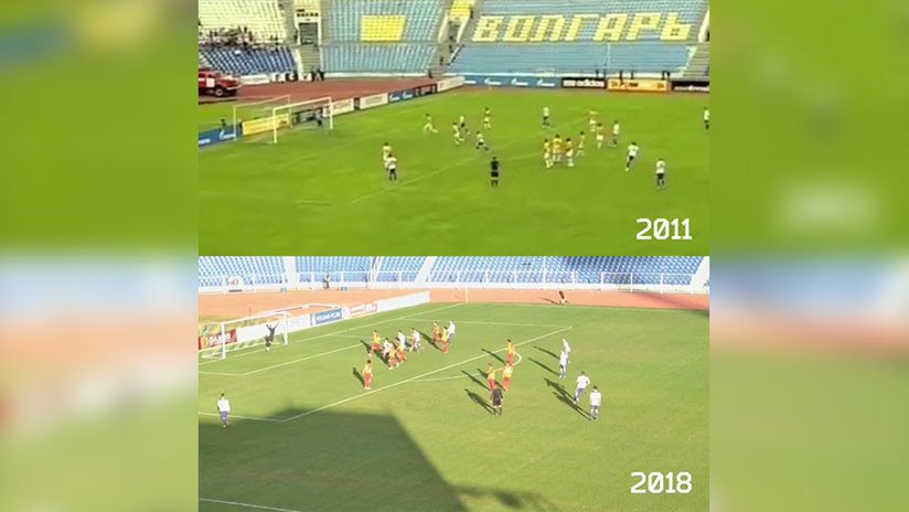 Increíble, pero cierto: Un futbolista ruso marca dos goles idénticos con 7 años de diferencia